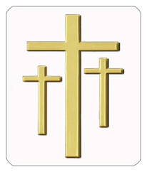 241 DF35 517 WT GD 3 Crosses White Gold